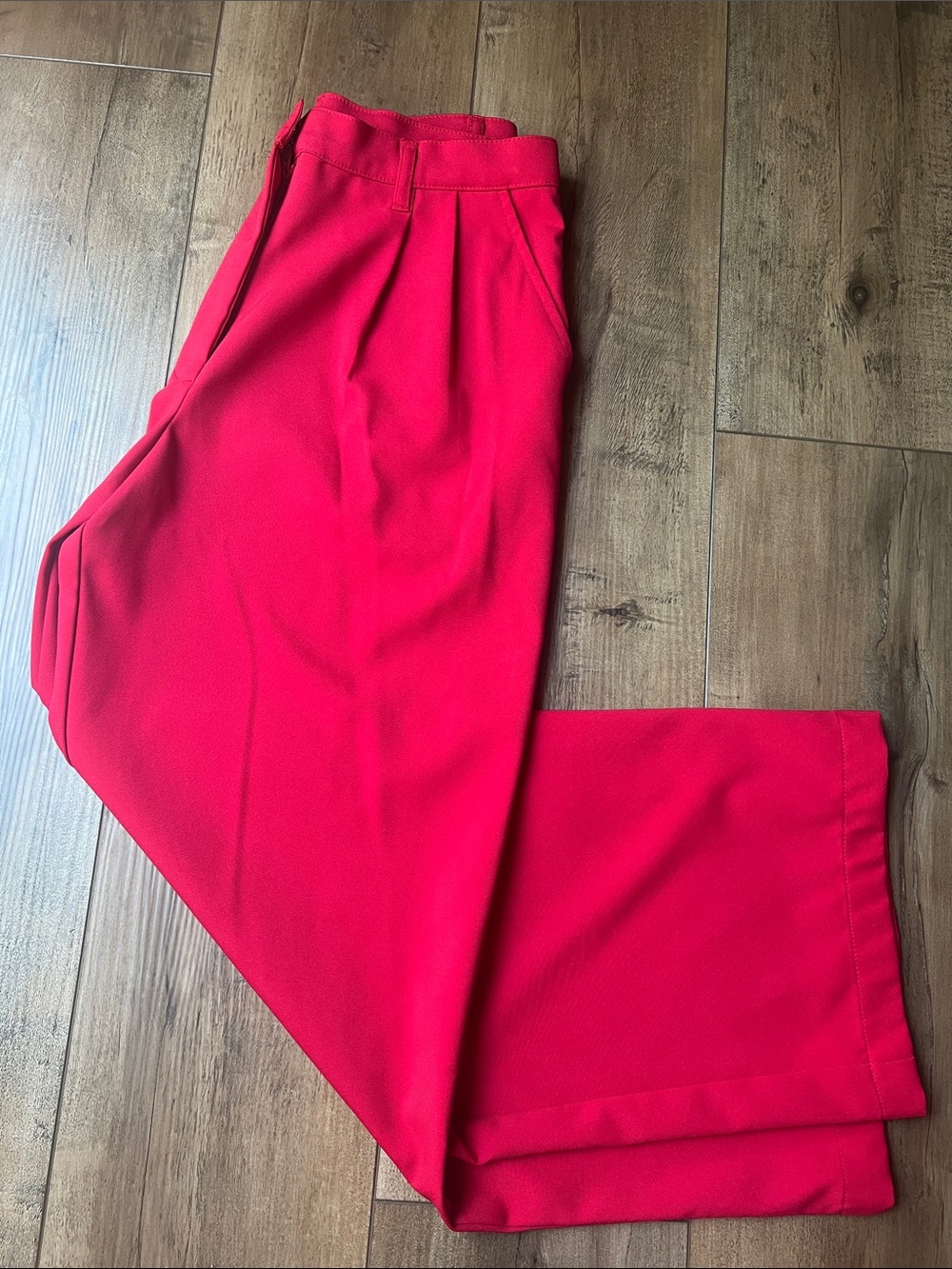 art class Bright Red Pleated Kids Dress Pants